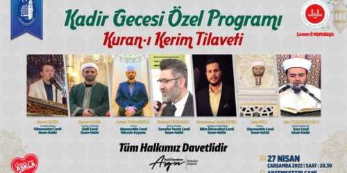 Belediye’den Kadir Gecesi’nde Kur’an ziyafeti