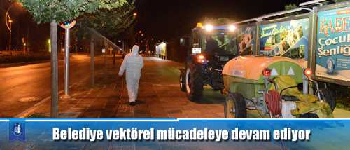 Belediye yaprak biti ile mücadeleye devam ediyor