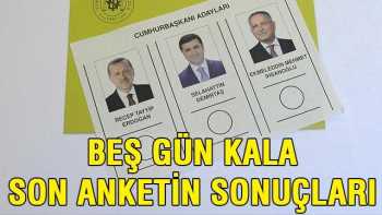 BEŞ  Gün kala son anketin sonuçları
