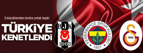 Beşiktaş, Galatasaray ve Fenerbahçe Kulübü, İstanbul Beyoğlu'ndaki terör saldırısını lanetledi.