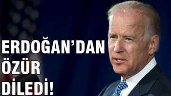 Biden,Erdoğan'dan özür diledi,geri adım attı
