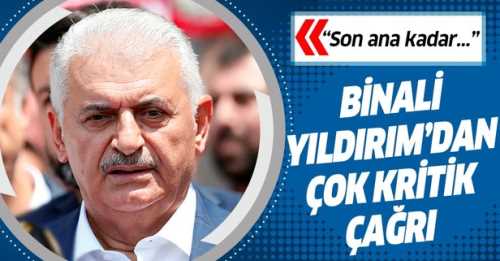 Binali Yıldırım'dan flaş sandık çağrısı
