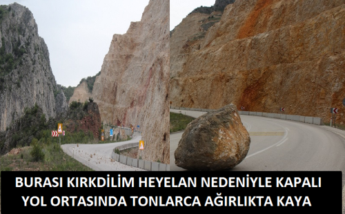 BURASI KIRKDİLİM YOLU SANKİ YOL ORTASINA KEPÇE İLE KONULMUŞ GİBİ