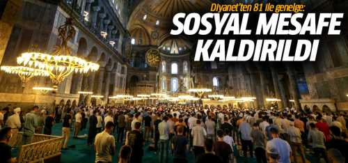 Camilerde sosyal mesafe kaldırıldı
