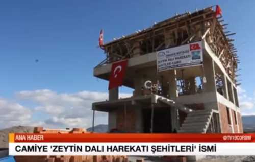 CAMİYE ‘ZEYTİN DALI HAREKATI ŞEHİTLERİ’ İSMİ