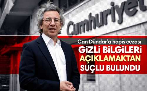 Can Dündar devletin gizli kalması gereken bilgilerini açıklamaktan suçlu bulundu. Dündar'a verilen 7 yıllık ceza 5 yıl 10,Erdem Gül'e verilen 6 yıllık ceza ise 5 yıla 