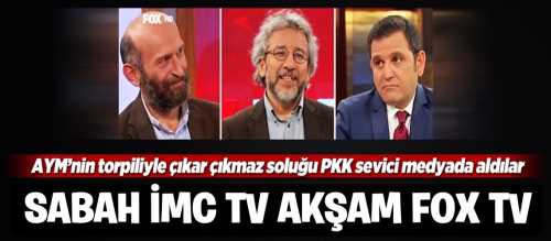 Can Dündar ve Erdem Gül soluğu PKK sevici medyada aldı. Dün sabah PKK'lı İMC TV'ye çıkan ikili akşam da FOX TV'de Fatih Portakal'ın konuğu oldular.