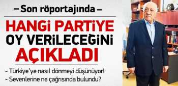 Cemaatin hangi partiye oy verileceğini açıkladı