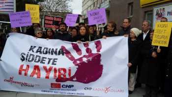 CHP "KADINA ŞİDDETE HAYIR" PROTESTOSU