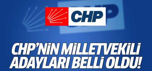 CHP'nin 27. Dönem milletvekili aday listesi 