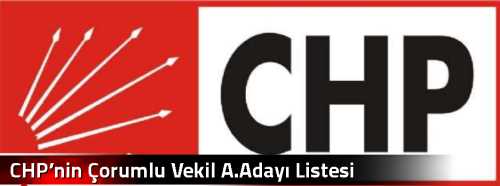 CHP’nin Çorumlu Vekil A.Adayı Listesi