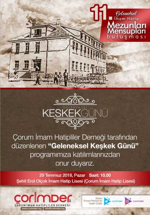 Çorimder'in 11. Geleneksel  Keşk Günü