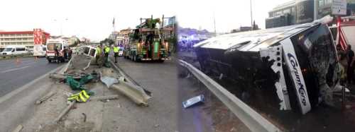 Çorum -Kargı yolcu Otobüsü devrildi