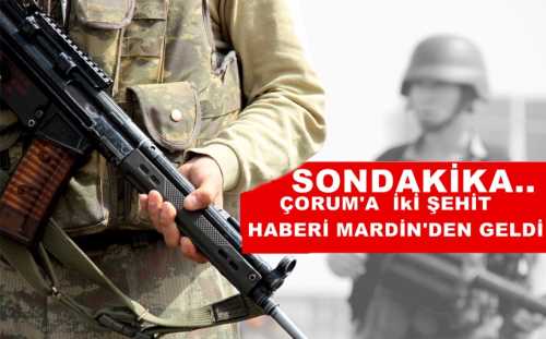 Çorum'a İkİ Şehit haberi Mardin'den geldi