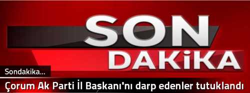 Çorum Ak Parti İl Başkanı'nı darp edenler tutuklandı