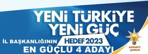 Çorum Ak Parti İl Başkanlığına 4 Aday