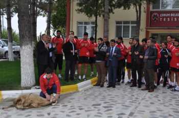 ÇORUM BELEDİYE SPOR BERABERLİĞE KURBAN KESTİ 