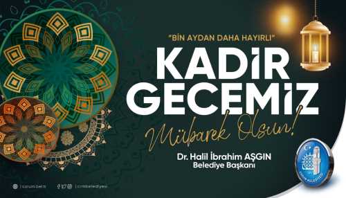 Çorum Belediyesi Kadir Gecesi