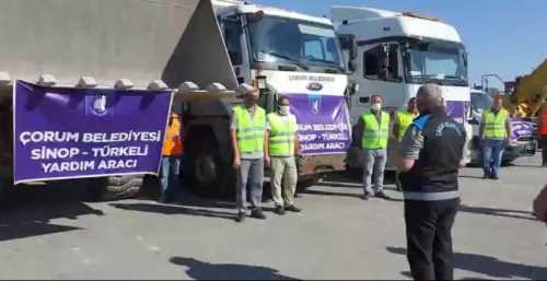Çorum Belediyesi’nden Türkeli'ye destek!