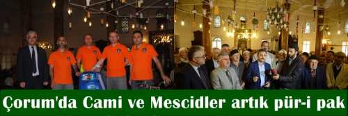 Çorum Belediyesi örnek belediyecilik faaliyetlerine bir yenisini daha ekledi.Cami ve Mescidler artık pür-i pak