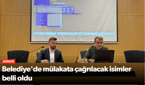 Çorum Belediyesi Personel Alımı Kurası Yapıldı