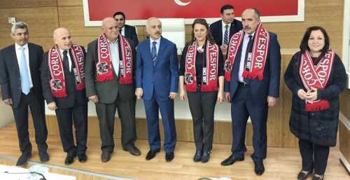 Çorum Belediyespor Kulüp Başkanı Zeki Gül, İl Genel Meclisi Başkanı Halil İbrahim Kaya’yı ve meclis üyelerini ziyaret etti