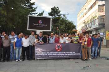 Çorum BLDY SporTaraftarları Şamlı’yı protesto etti