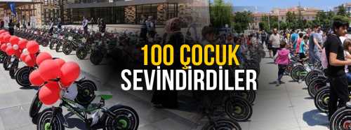 Çorum'da 100 Çocuğa Bisiklet Verildi