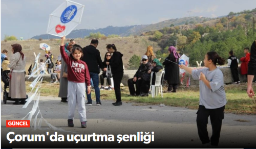 Çorum'da Cumhuriyet Çoşkusu Gökyüzüne Taşındı
