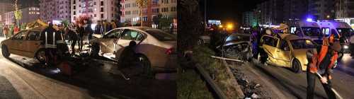 Çorum'da Düğün konvoyunda 1'i ağır 22 yaralı