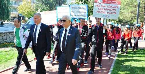 Çorum'da Dünya Yürüyüş Günü etkinliği