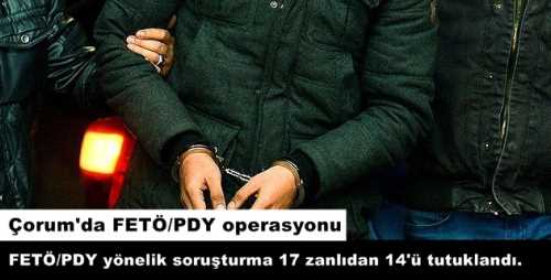 Çorum'da FETÖ/PDY operasyonu