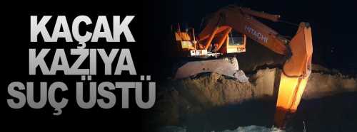 Çorum’da kepçe ile kaçak kazıya suçüstü