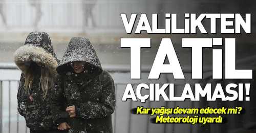 Çorum'da okullara kar tatili