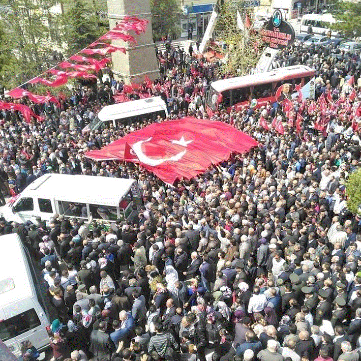 Çorum'da Şehid Karaman'ın cenazesini On Binler uğurladı