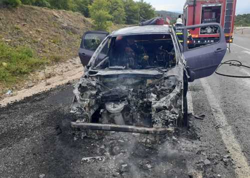 Çorum’da seyir halinde Alev Alev yandı!