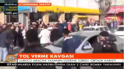 Çorum'da yol verme meselesi nedeniyle çıkan tartışmada bir kişi darp edildi