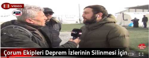 Çorum Ekipleri Deprem İzlerinin Silinmesi İçin Çalışıyor