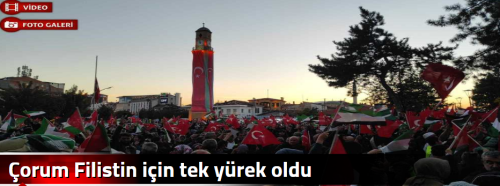 Çorum Filistin için tek yürek oldu