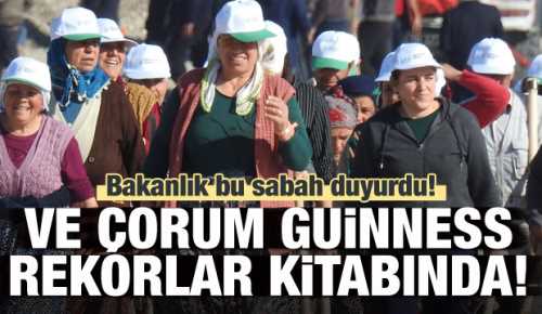 Çorum Guinness Rekorlar kitabında