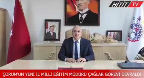Çorum İl Milli Eğitim Müdürü olarak atanan Cemil Çağlar göreve başladı