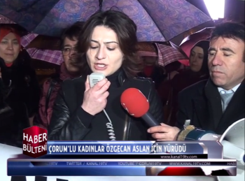 ÇORUM'LU KADINLAR ÖZGECAN ASLAN İÇİN YÜRÜDÜ 