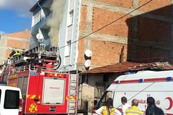 Çorum Osmancık Caddesinde Ev Yangını