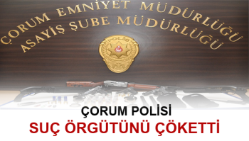 ÇORUM POLİSİ SUÇ ÖRGÜTÜNÜ ÇÖKERTTİ