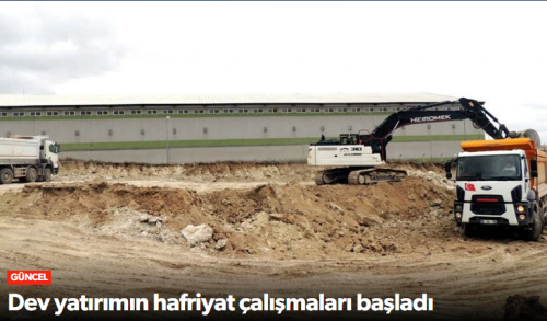 Çorum Ticaret Borsası Depo Projesinde Hafriyat Başladı