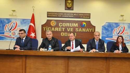 Çorum Ticaret ve Sanayi Odası’nın 2016 yılı Müşterek Meslek Komite Toplantısı gerçekleştirildi