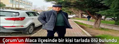Çorum’un Alaca ilçesinde bir kişi tarlada ölü bulundu