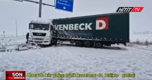 Çorum'un Alaca ilçesinde Trafik Kazası