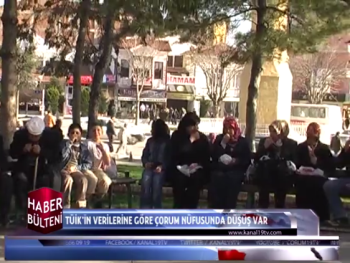 Çorum’un nüfusu 2014 yılında azaldı