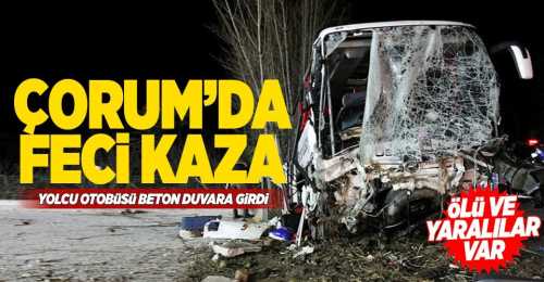 Çorum'un Osmancık ilçesin de Feci kaza 2 ölü 23 yaralı